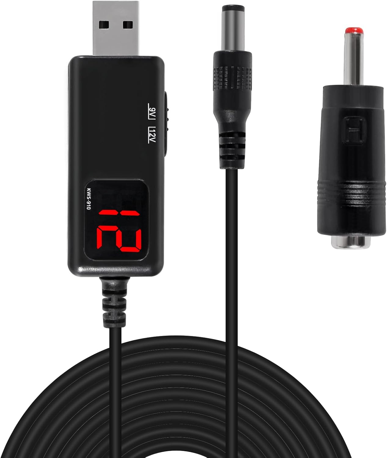 Shutao 5V 9V 12V 5V 9V 12V 1A 3.5x1.35mm to Step Up USB Boost Converter DC Boost to USB Step-up Cable Voltage Converter