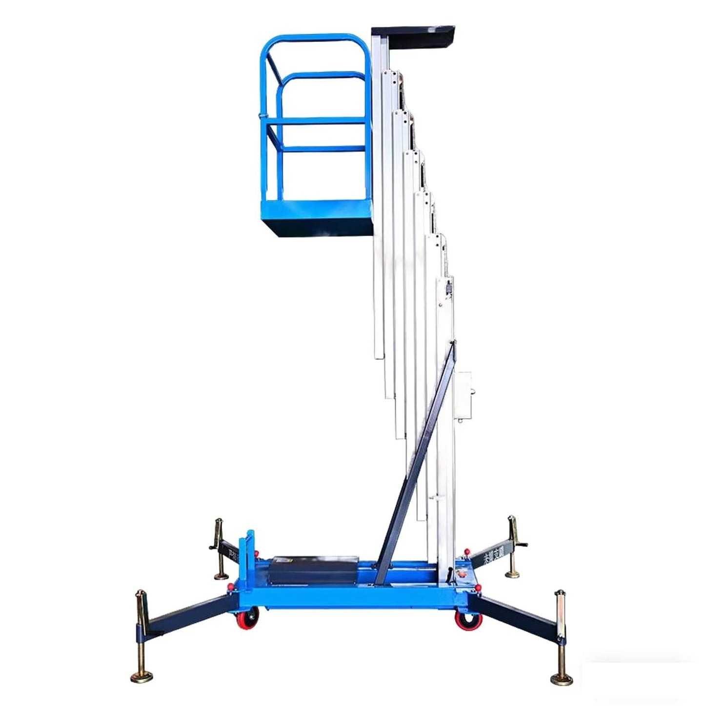 JIN YANG HU 13FT Lift Aerial Work Platform Table,270 Lbs Aluminum Alloy Electric Lifter,Customizable Mobile Lifting Scaffold Platfor