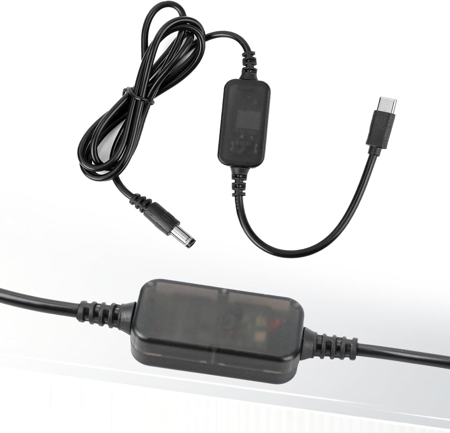 BOXOB DC5521 Baby Car Camera USB Powered Adapter, Durable Copper Baby Car Camera Monitor to USB C Tape- C Cable Cord