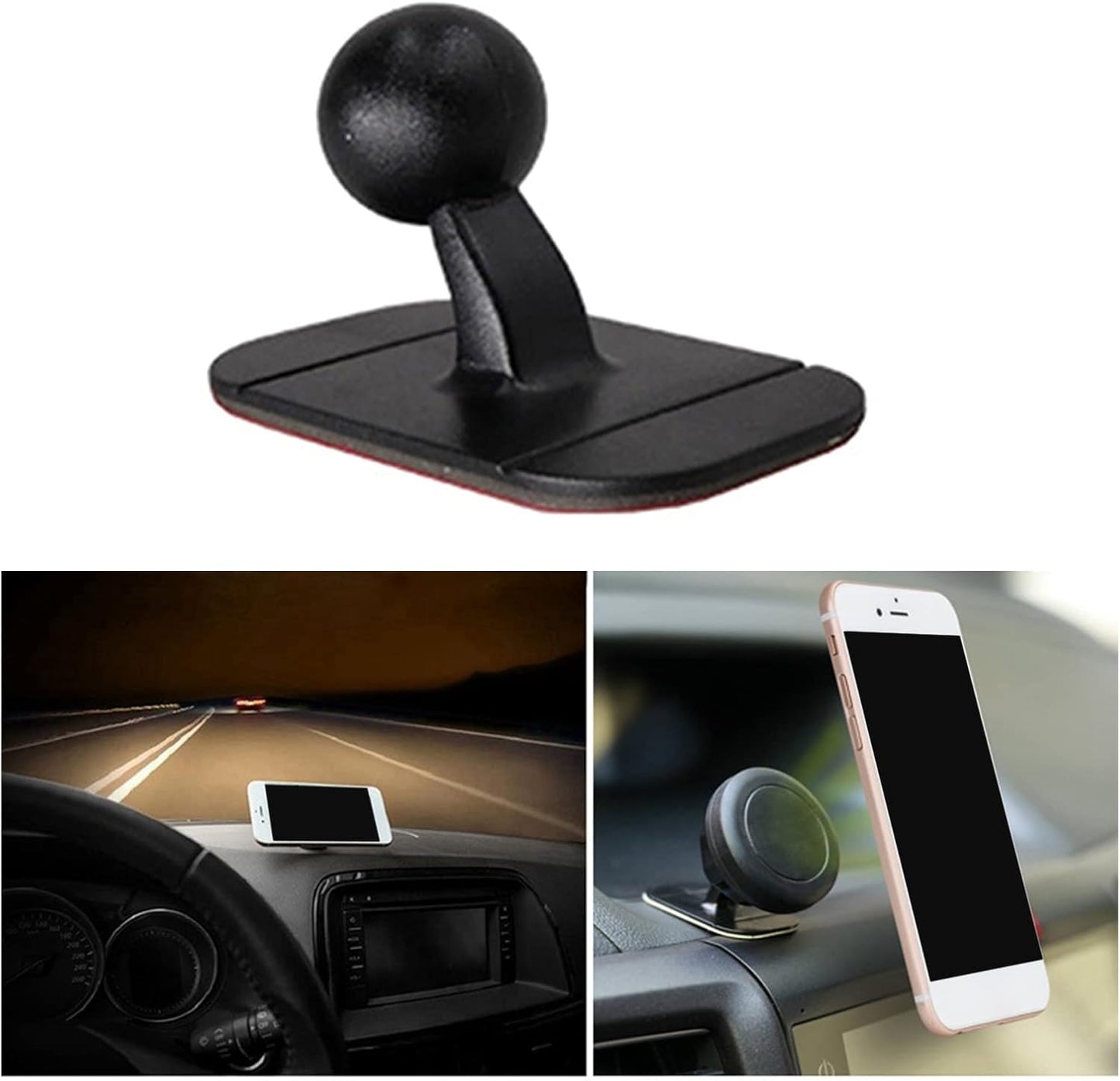 cunueae 17mm Car Dashboard Mount Ball Head Cellphone Mount Cradle Phone Holder Rotatable Support Stand Cellphone Stand