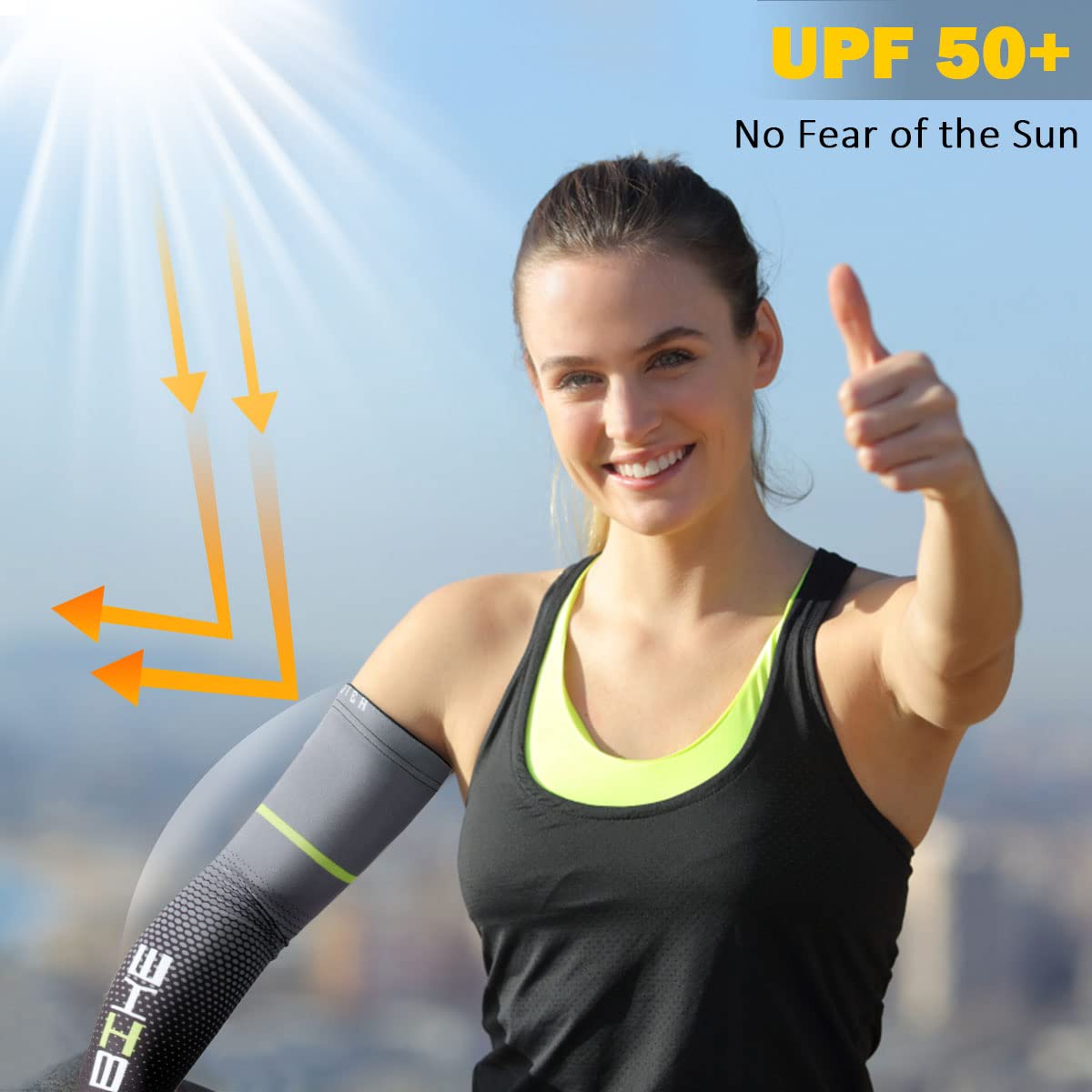 beister UV Sun Protection Cooling Compression Sleeves Arm Sleeves Men Women Cycling