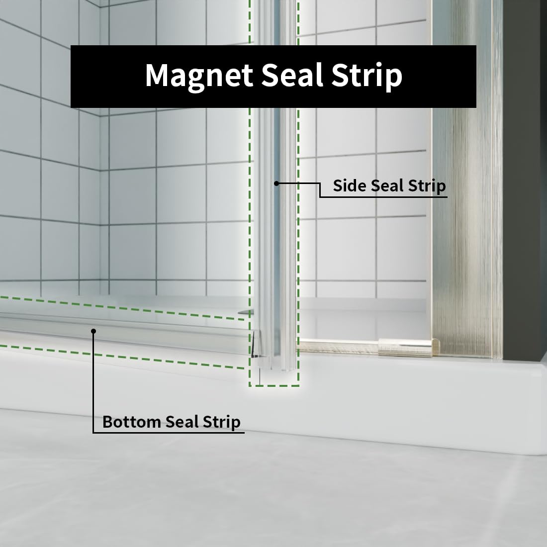 ComfyStyle Frameless Bifold Glass Shower Door 32-34" W x 72" H, 1/4" Clear SGCC Tempered Glass, Folding Pivot Swing Design, Space Saving Shower Glass Door for Small Bathrooms