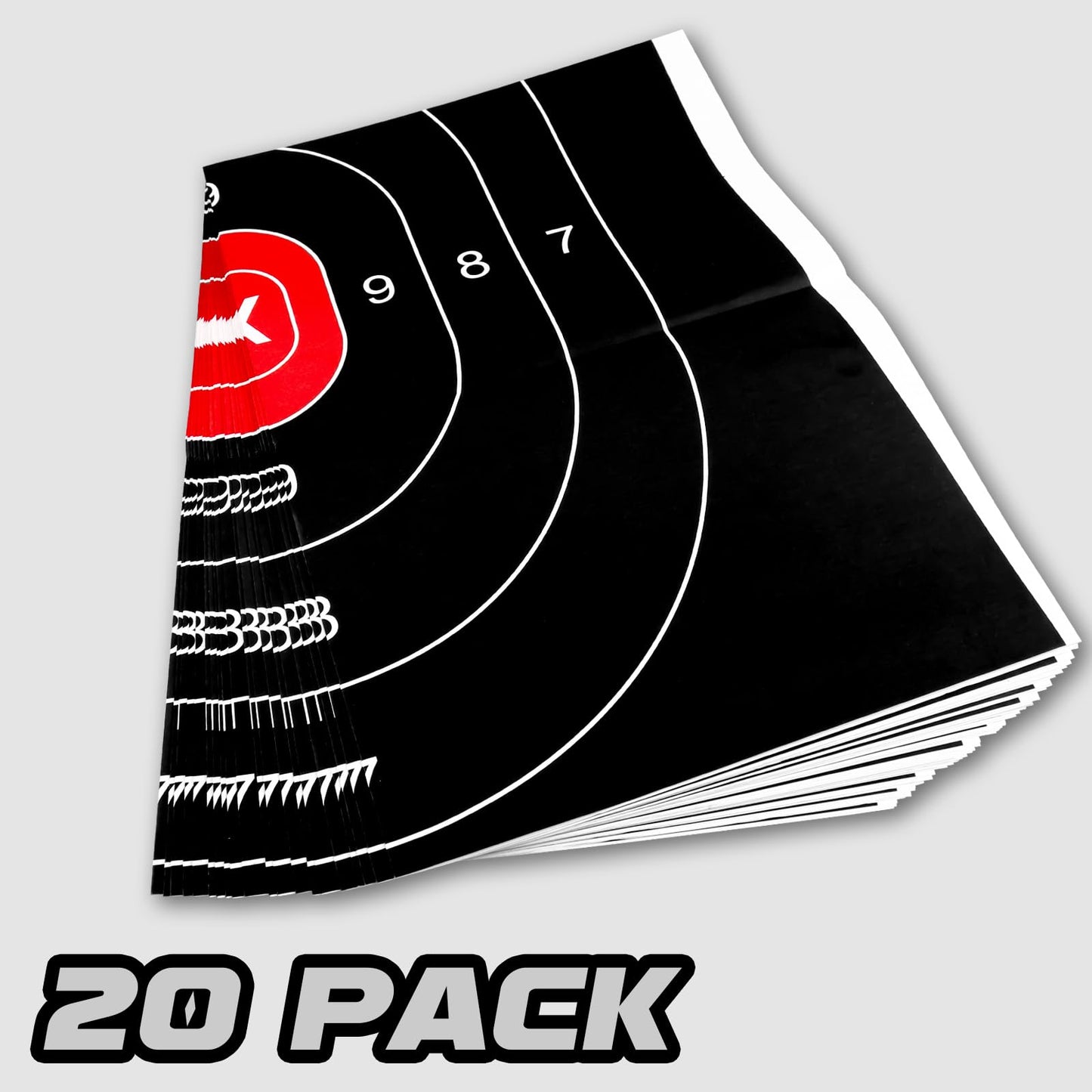 Highwild Shooting Range Silhouette Paper Target - 23X35 Inches - Suitable for Handguns, Rifles, Airguns, BB Guns (20 Pack, White & Black)