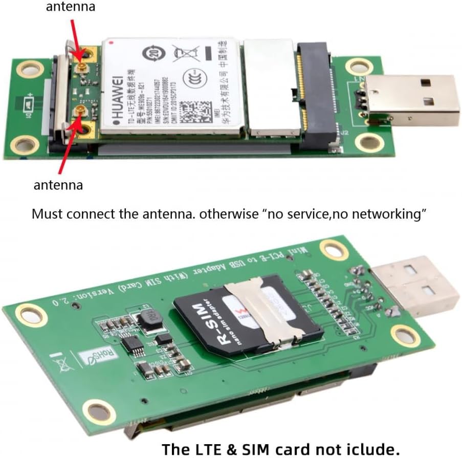 CY 3G/4G/5G Adapter Mini PCI-E Wireless WWAN to USB Adapter Card with SIM Card Slot Module Testing Tools for LTE