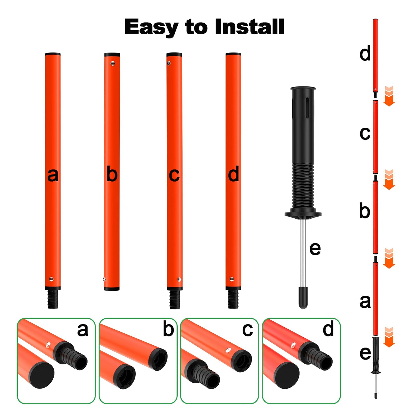 Supvision 24Pcs Soccer Agility Training Equipment Set Ultimate AgilityPoles Cones Ladder More for Quick Assembly and Easy Portability Suitable for All Skill Levels Enhance Speed Orange
