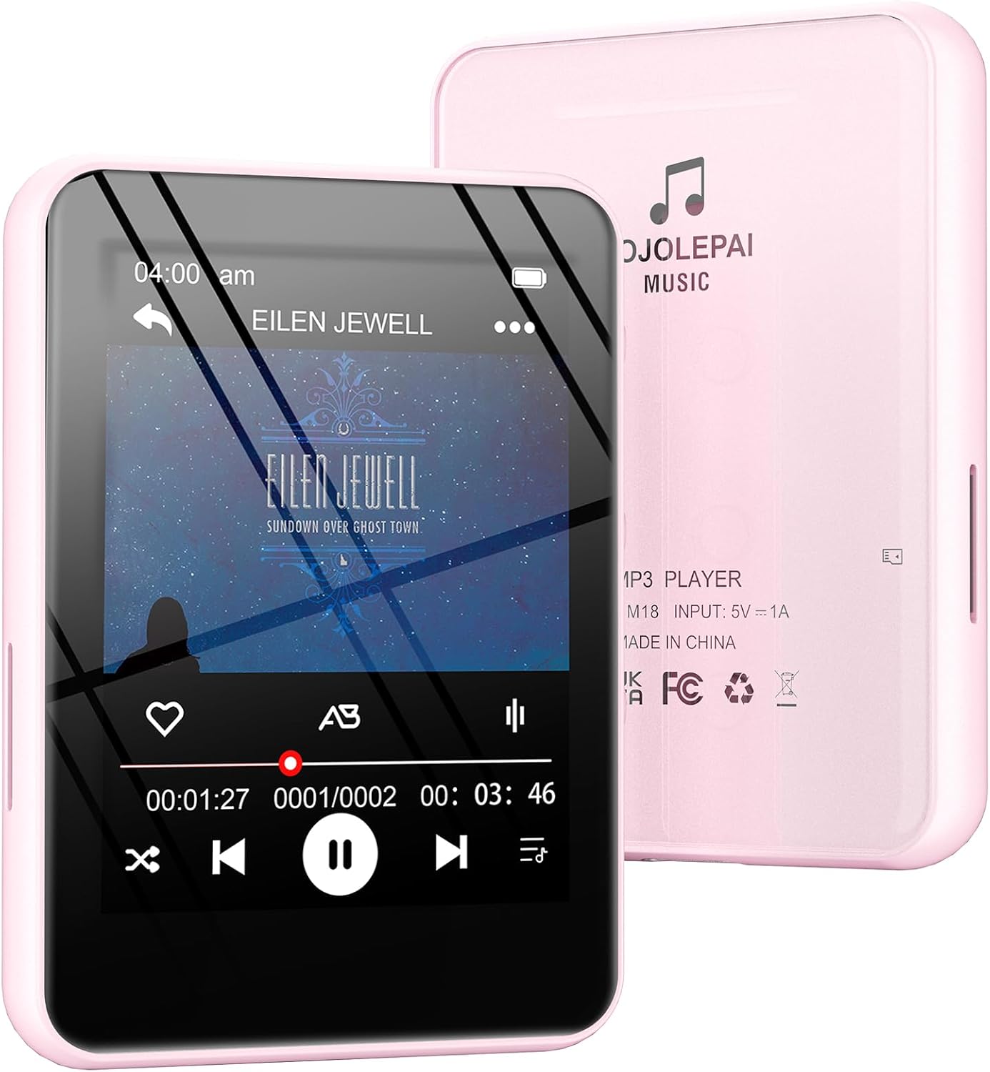 JOJOLEPAI MP3 32GB 128GB) Music Player with Bluetooth, Storage, Full Touch Screen, Built-in Speaker, FM Radio & Voice