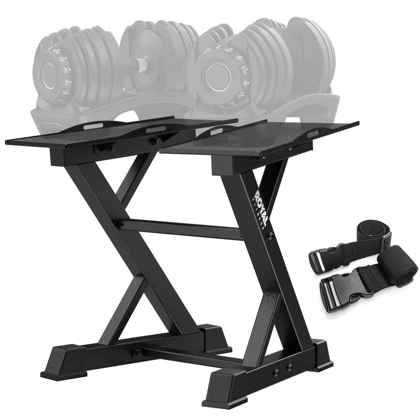 Royal Fitness Adjustable Dumbbell Rack Weight Rack Heavy Duty, Home Gym Dumbbell Storage Stand Holder, Black