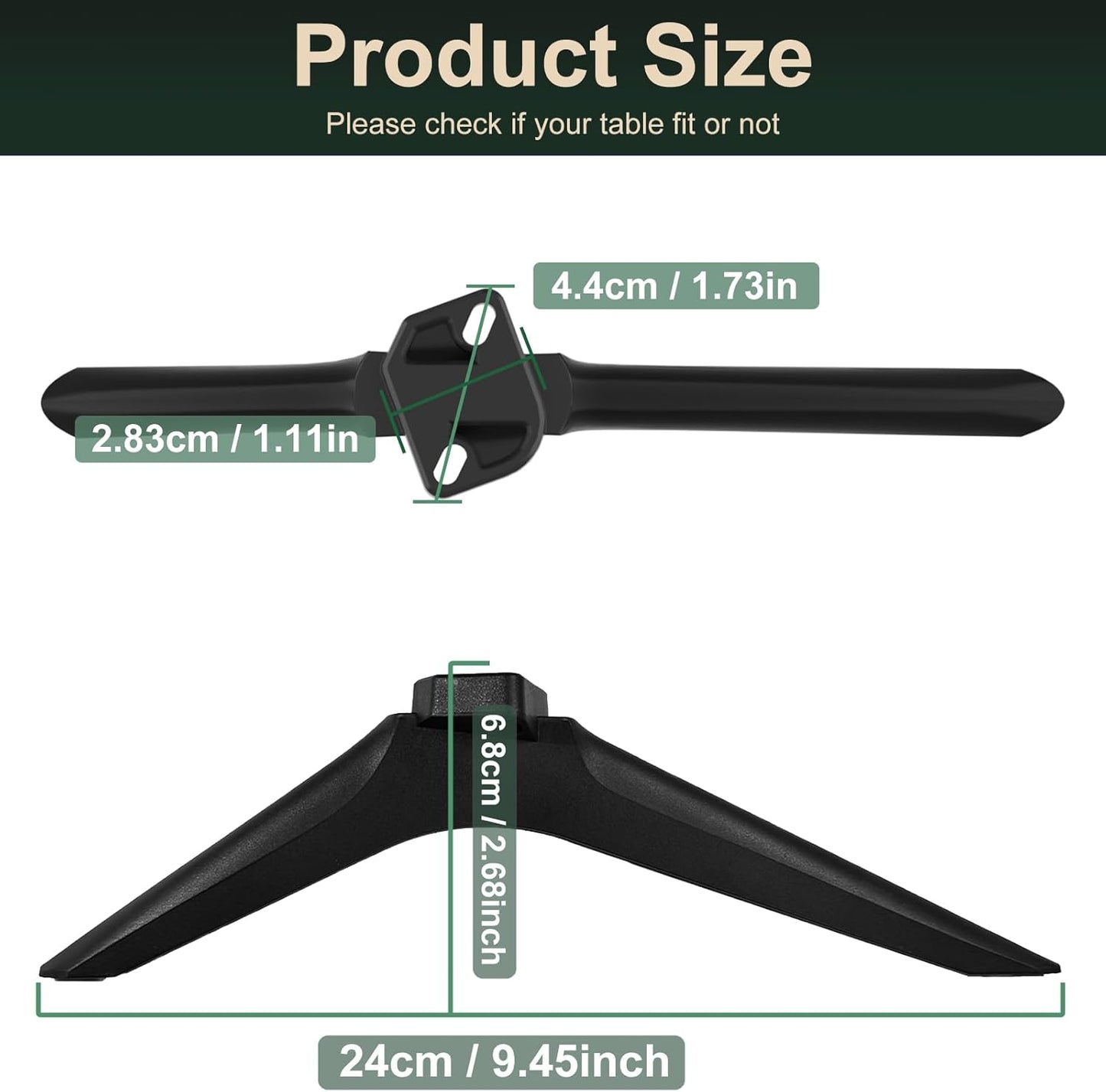 Dinghosen TV Stand for Hisense TV Stand Legs, Check Fit, for Specific TV Bottom Ports. Fits Select Hisense Models.