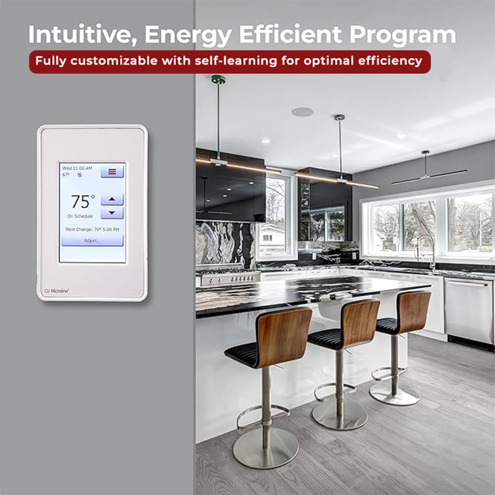 Warming Systems Electric Radiant Floor Heating Thermostat, Touch Screen Programmable Thermostat with GFCI, 120V or 240V, with Intuitive Screen Interface, UDG4-4999, Includes Floor Sensor