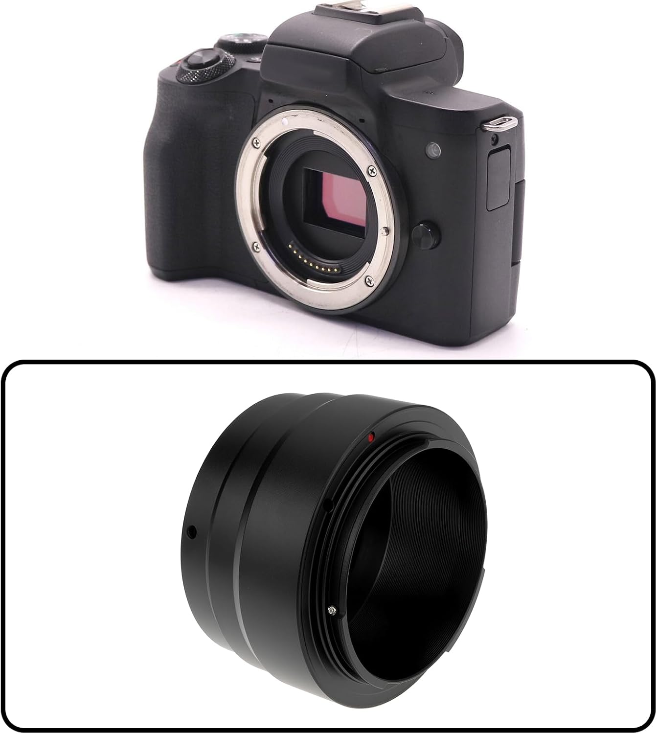 YINETTECH T2 to EOS RF Mount Lens Adapter Compatible with Canon EOS R Mirrorless Camera Alloy Screw Mount Adapter