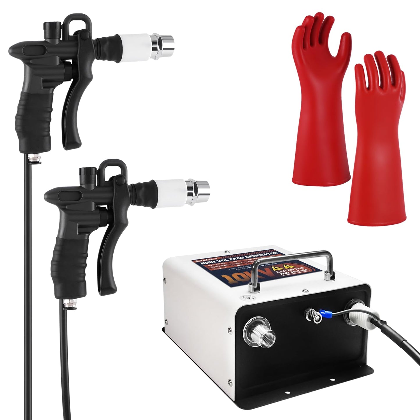 Saladulce Ionizing Air Gun 10KV Anti Static Gun for Painting Acrylic Electrostatic Elimination (with 2 air guns)