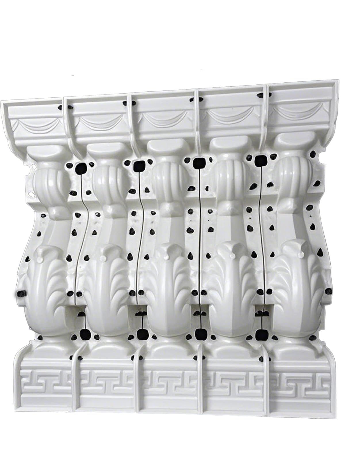 5 Pairs 38.19 Inch Height Concrete Baluster Molds, Heavy-Duty ABS Concrete Balcony Mold Kit,Railing Molds for Balcony, Thick Reusable Industrial Cement Formwork (97CM)