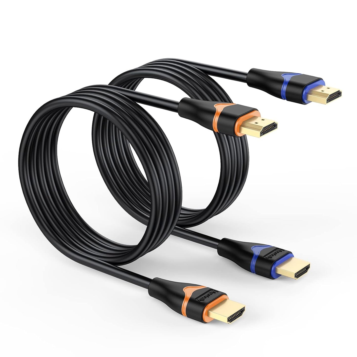 4K 6.6FT 2-Pack, 2.0 4K@60Hz, 2K@144Hz, 3D, Dolby, 2.2, PS5, PS4, HDMI Cable HDMI to HDMI Cable High Speed HDMI Cord