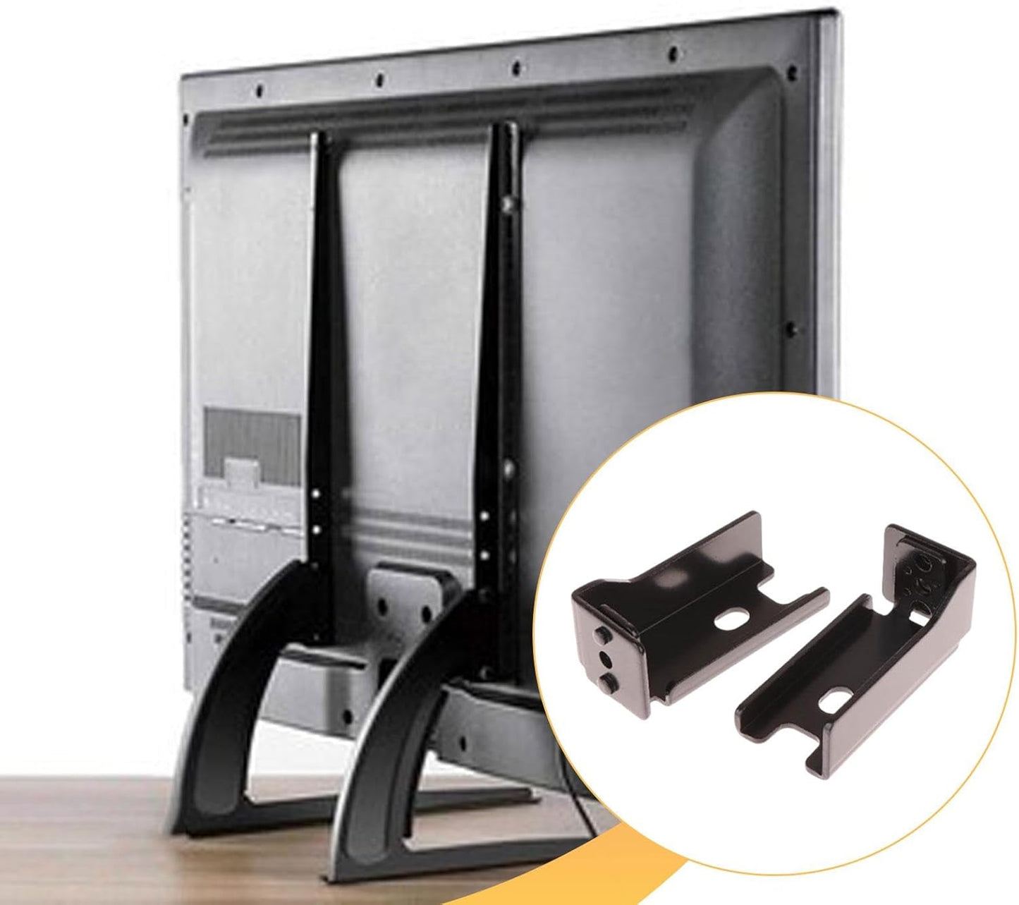 FytStycale TV Stand Black Sturdy Stable Versatile Accessory Floor Stand Holder for Exhibitions Conference Office