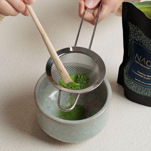 Naoki Matcha Large Stainless Steel Matcha Tea Sifter - Eliminate Clumps for Perfectly Smooth Tea & Lattes
