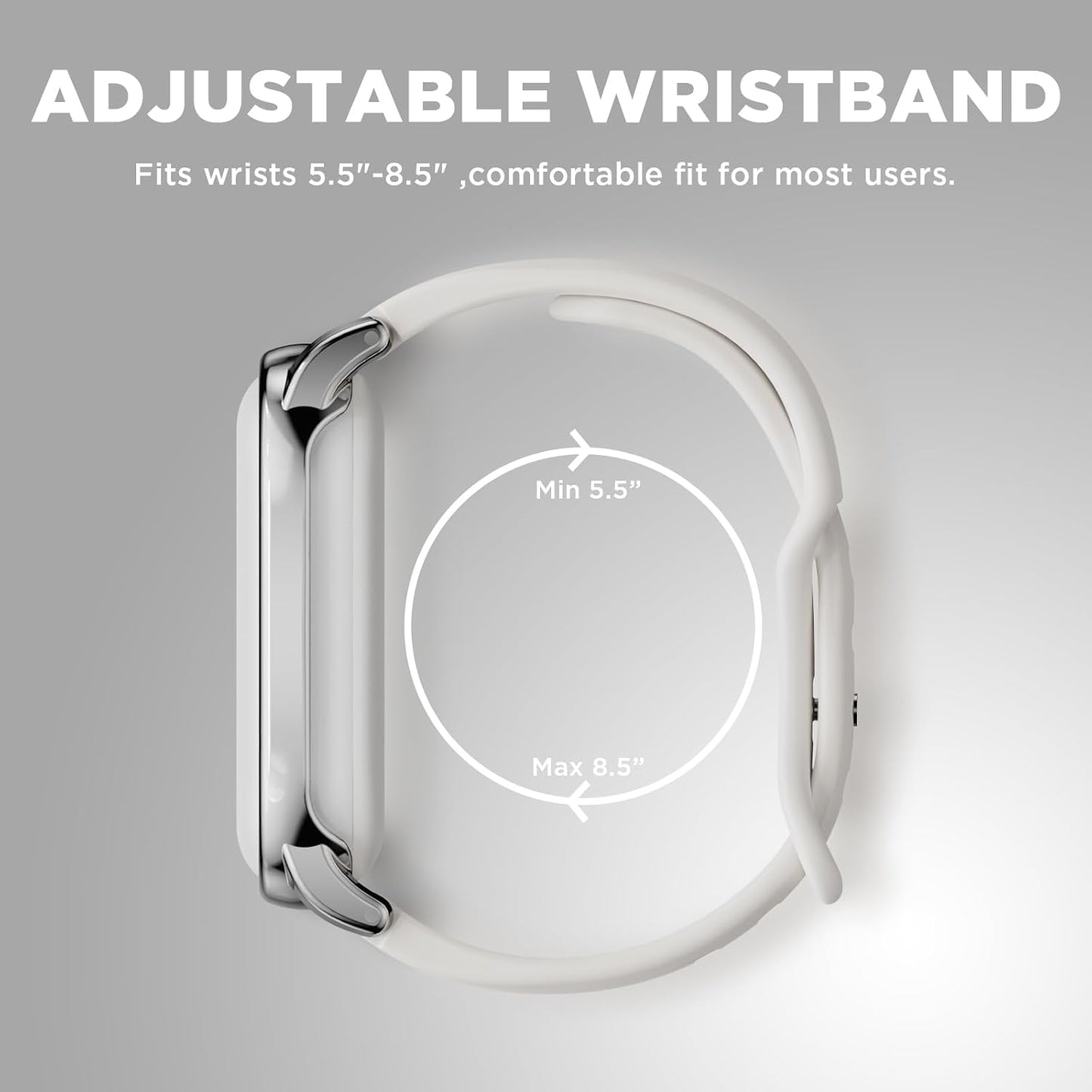 Wacanc (2025) Silicone Wristband Compatible with Plaud NotePin Voice Recorder,PC Case with Adjustable Wearable Strap