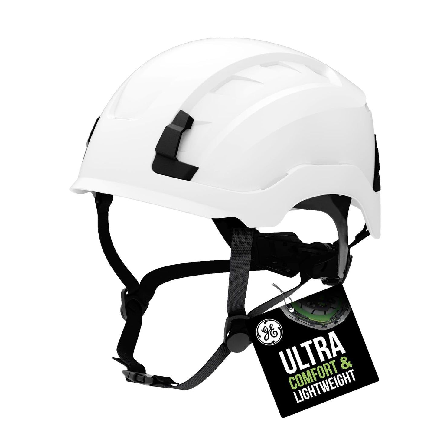 Complete Safety Gear Set: GE Safety Helmet, Full Face Mesh Visor Kit & Cap Mounted Earmuff – Impact Protection | Noise Reduction | Enhanced Comfort for Construction and Industrial Work. (White)