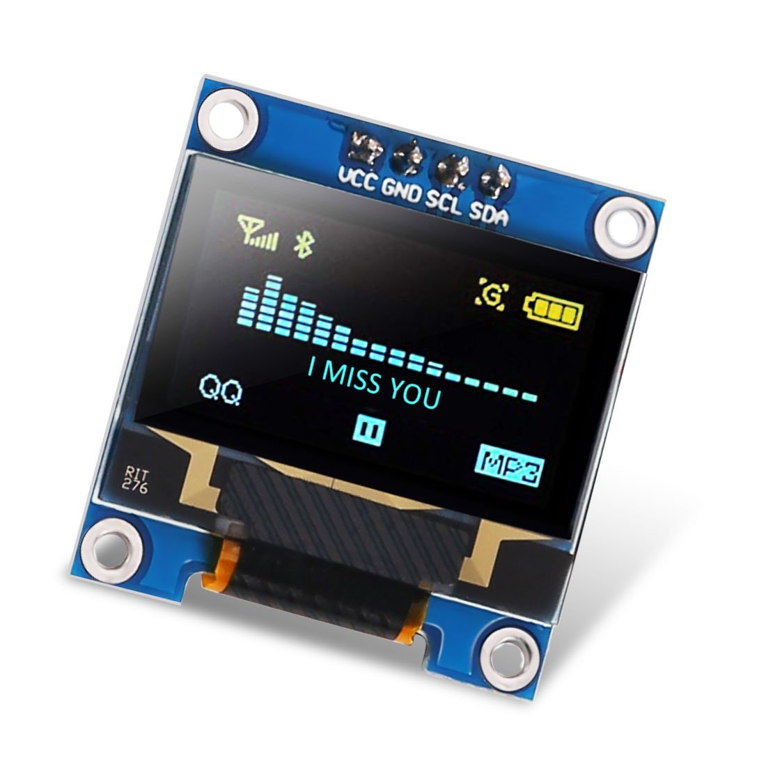 0.96 inch i2c 0.96" 12864 /3.3V-5V 128 64 51 Msp420 Stim32 Dorhea OLED Display Module IIC Serial LCD Screen LED Module