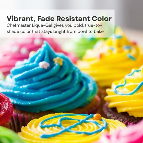 Chefmaster Sky Blue Liqua-Gel® Food Coloring - Vibrant Professional-Grade Dye for Icing & Fondant | 10.5 oz