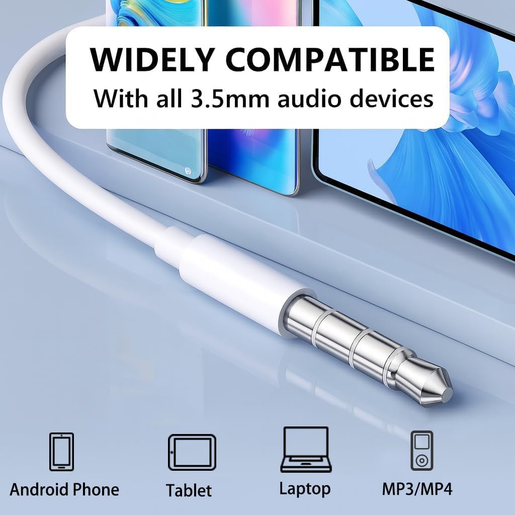 BQRTUIO 10mm 3.5mm Wired in-Ear Earbuds with Microphone, Hi-Fi Sound, Noise-Isolating Fit, Drivers, Jack for Phone