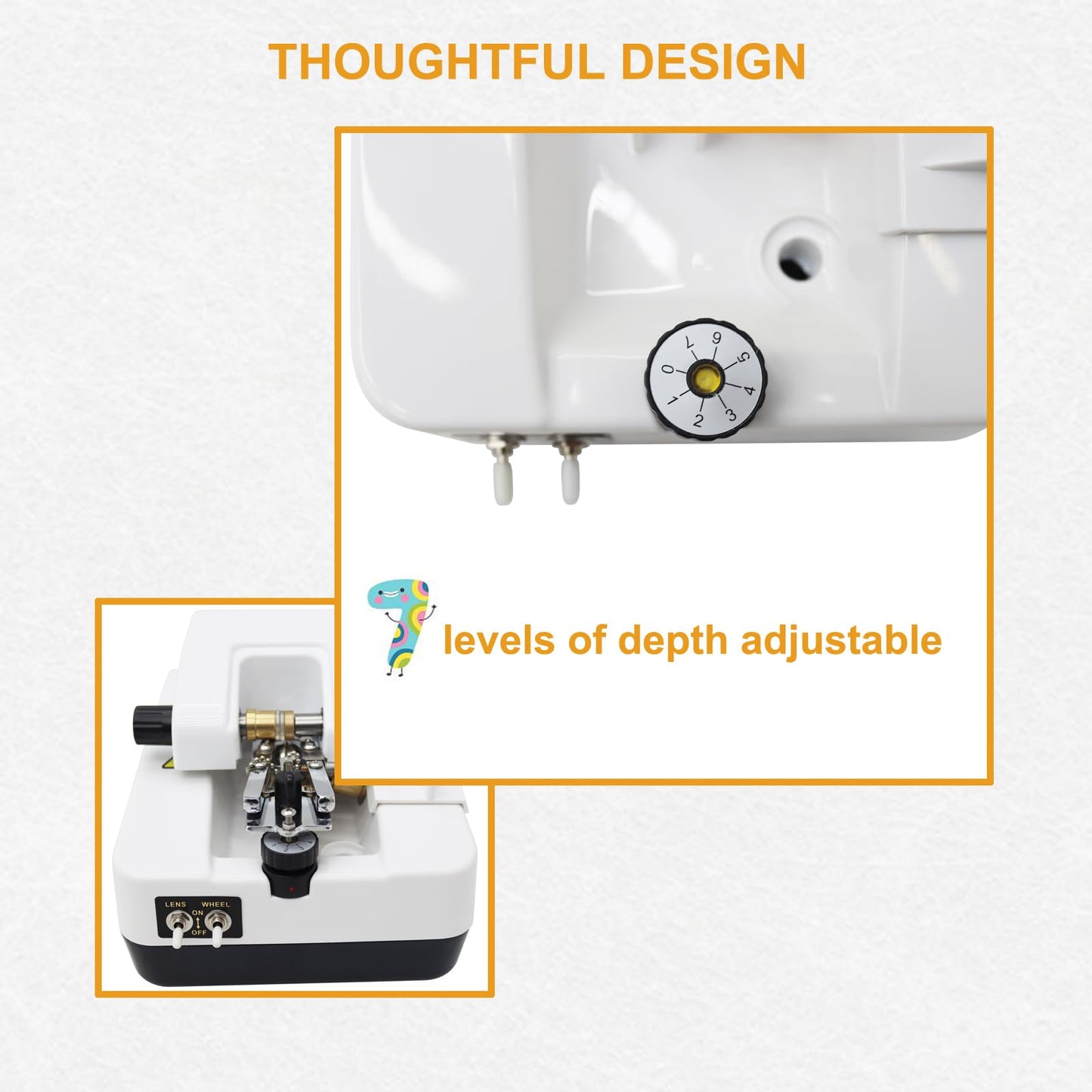 INTBUYING Optical Auto Lens Groover Slotted Machine Lens Processing Lens Slotting Machine Automatic Groover Optical Eyeglass Lens Grooving Machine 110V