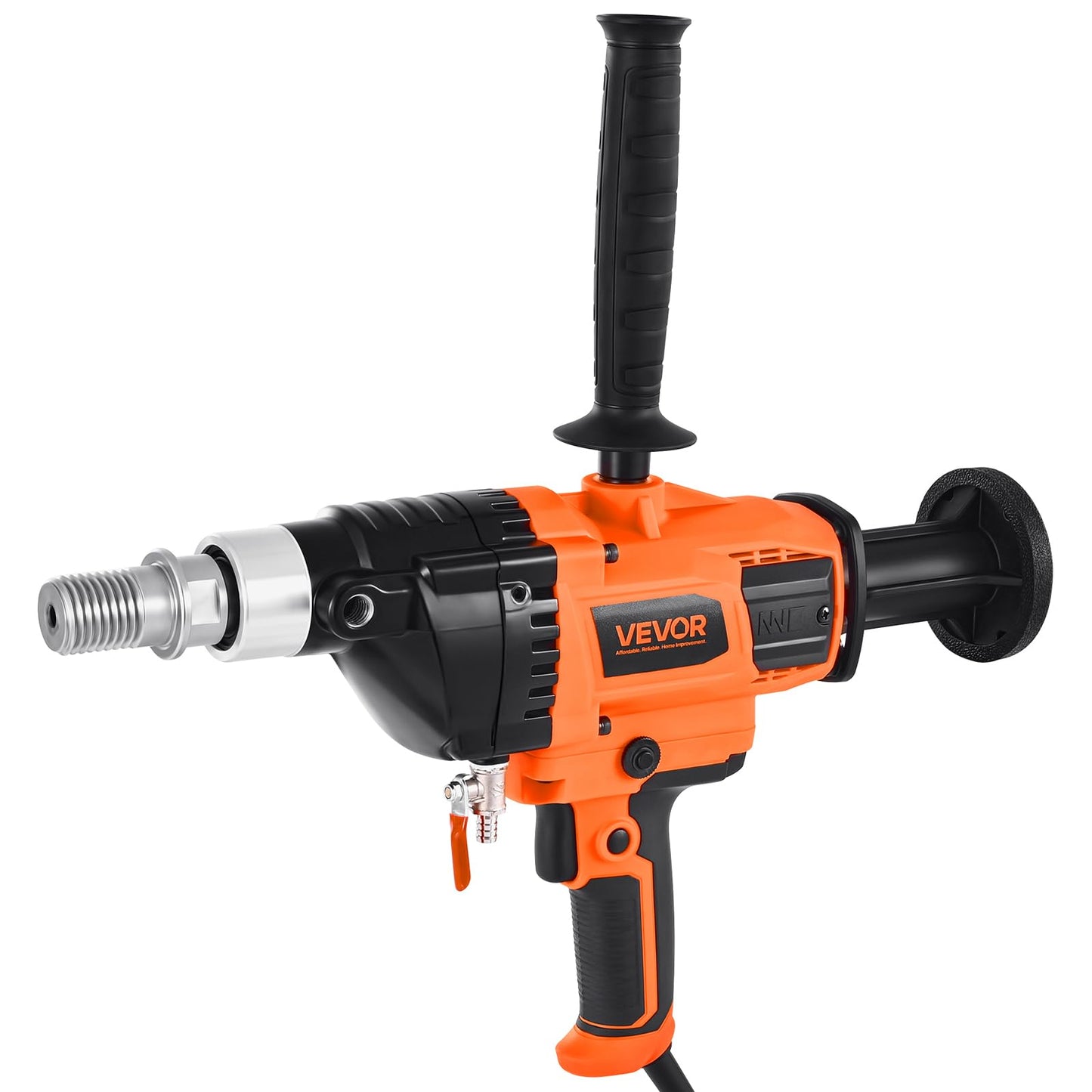 VEVOR Diamond Core Drilling Machine, 0.8-6.3 in Drilling Diameter, Handheld Dry and Wet Concrete Core Drill Rig with 4 Drill Bits, 0-1800RPM Variable Speed, UNC1 1/4-7, for Concrete Brick Stone, 2000W