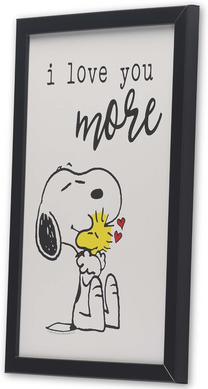 Peanuts Snoopy and Woodstock Wall Decor - Adorable Framed Picture for Home Decoration