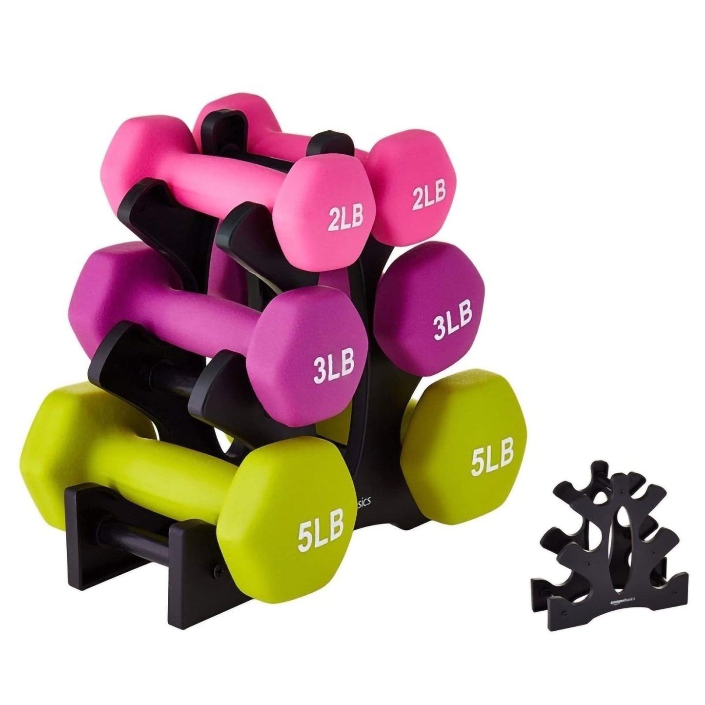 NOENNULL 3 Tier Weight Rack for Dumbbells - Compact Weight Holder Small Dumbbell Rack Stand Only, Designed for Child Women Home Gym Exercise