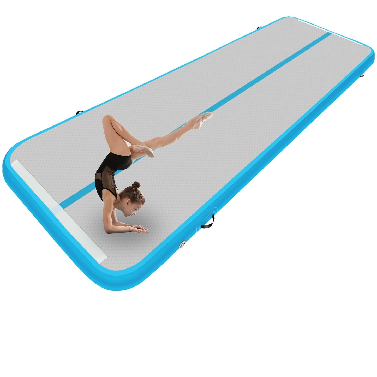 XHYCPY Air Tumbling Mat, 10ft/13ft/16ft/20ft Inflatable Gymnastics Air Mat 4 Inches Thich for Gymnastics Training/Home Use/Cheerleading/Yoga/Water with Pump