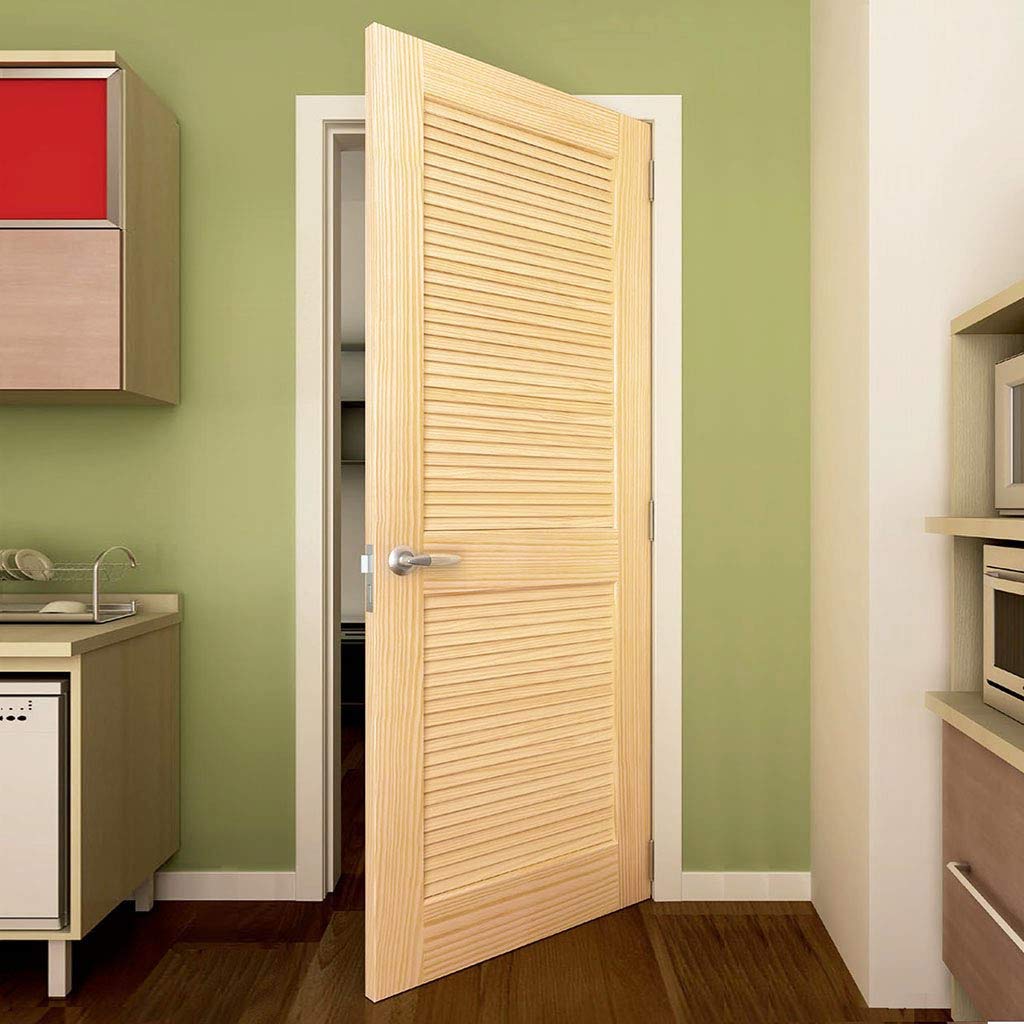 Kimberly Bay Traditional Louver Louver Solid Pine Unfinished Interior Door Slab (18x80)