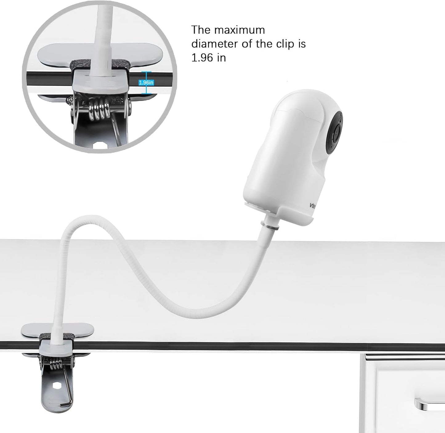 Koroao Clamp Baby Monitor Mount for VTech Advanced HQ Max Baby Monitor Camera (White)