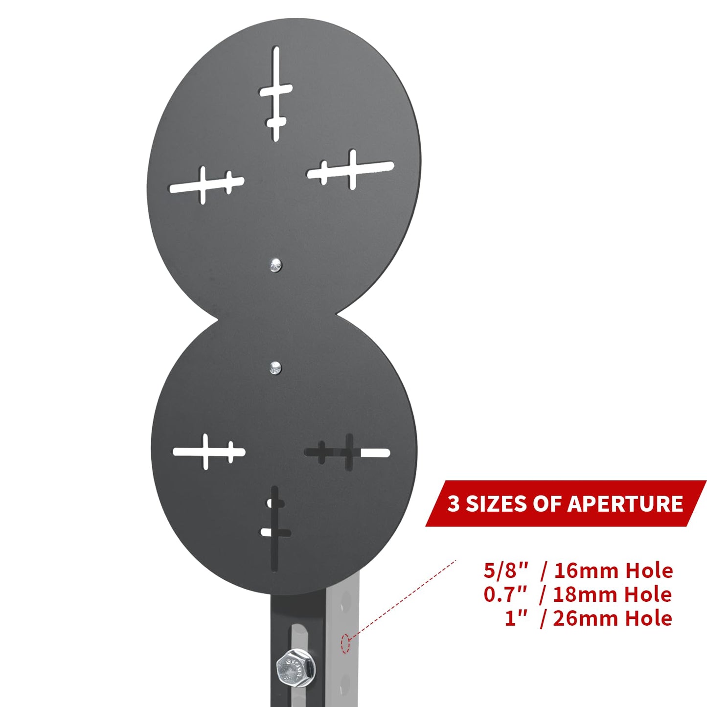 Wall Ball Target | Single & Double Heavy-Duty Plates for Wall Ball Training, Medicine Ball Target for Power Cage and Racks, Gym Fitness Enhance Strength and Explosive Power (0.7" / 18mm Aperture)