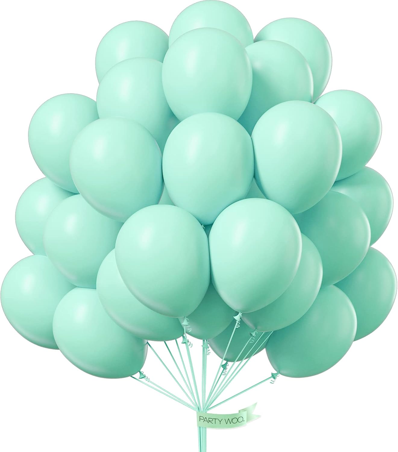 PartyWoo Teal Balloons - 50 Pack 12 Inch Pastel Turquoise Balloons for Celebrations & Events