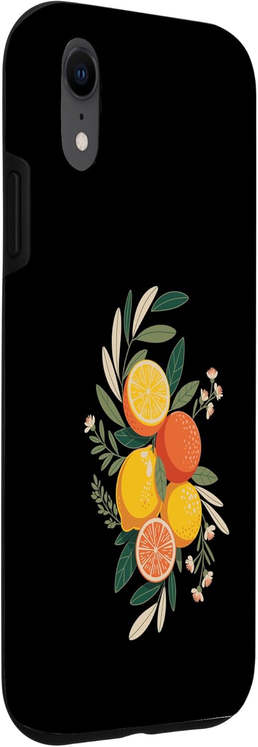 Citrus Fruit Subtle Boho Nature Chic Blend Citrus Fruit Subtle Boho Charm with Oranges Case for iPhone XR