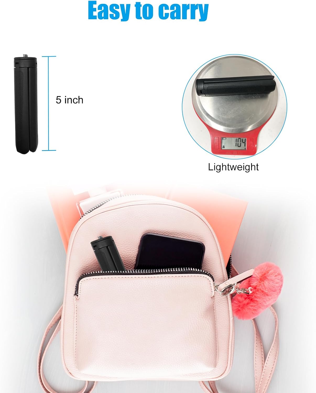 Khazylorr Webcam Tripod, Mini Tripod for Webcam Height and Angle Adjustment Small Desk Tripods for Camera, Desktop