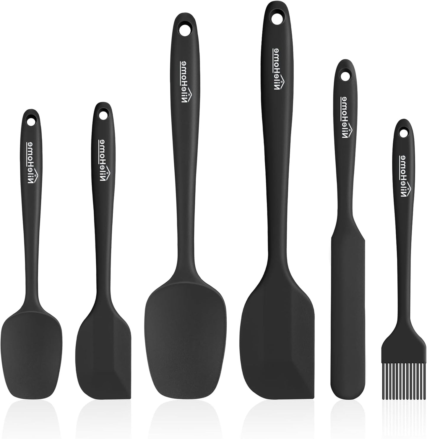 NileHome Silicone Spatula Set - 6-Piece Food Grade Kitchen Utensils | Heat Resistant & BPA-Free