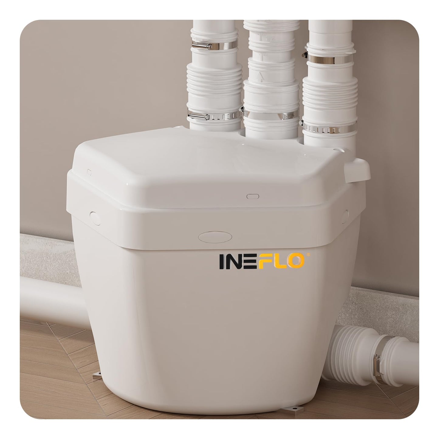 Under-Sink Utility Pump | Heavy-Duty 1750 GPH Flow Rate, 6m/18ft Lift | 500W, 230V Motor with Copper Windings | for Basements Shower, Laundry and Sump Wastewater Drainage