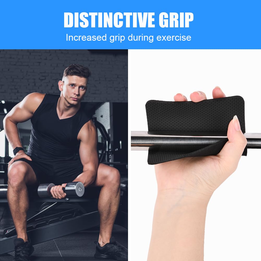 AMFUN 12 Pcs Gym Grip Pads for Weight Lifting Workout, Lifting Grips, Hand Pads, Adjustable Neoprene Padded for Men Women Fitness Strength Training