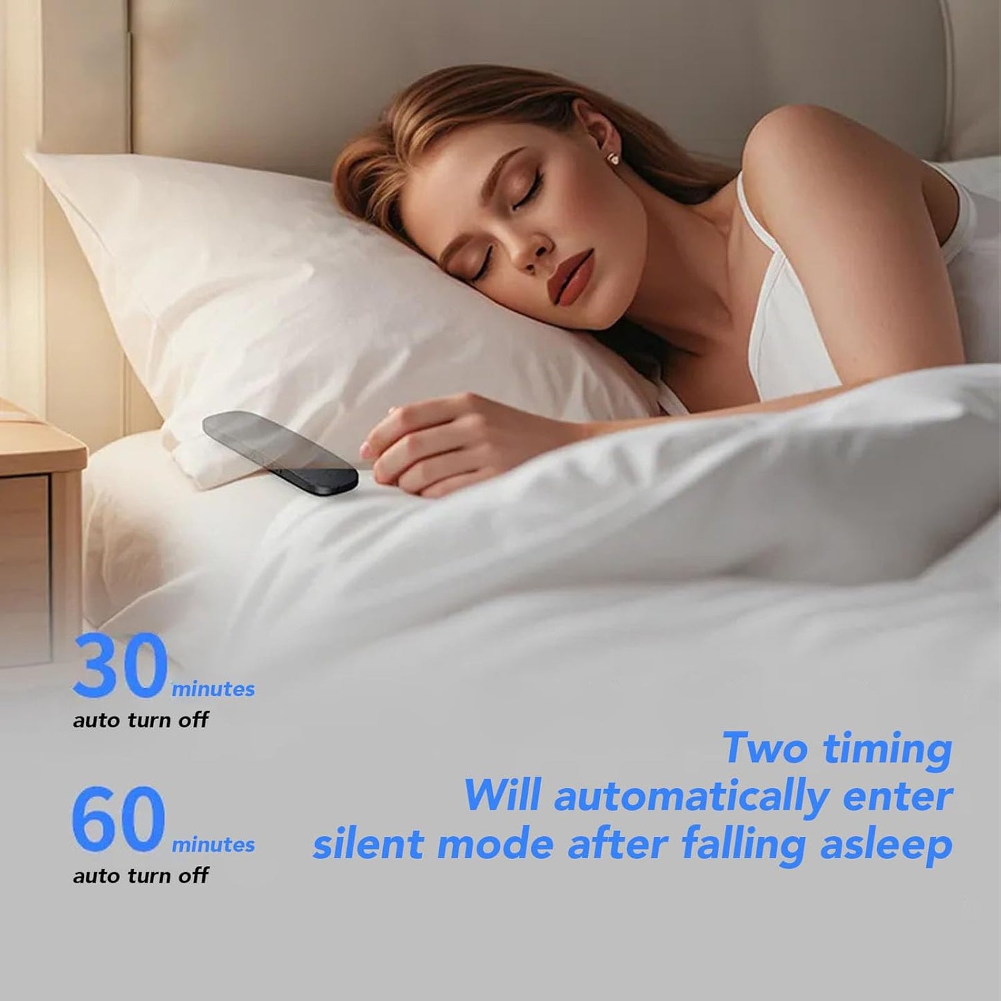 YUEHISY 5.4 30/60min Portable White Noise Sleep Speaker, Bluetooth Pillow Speaker for Sleeping, HiFi Sound Machine