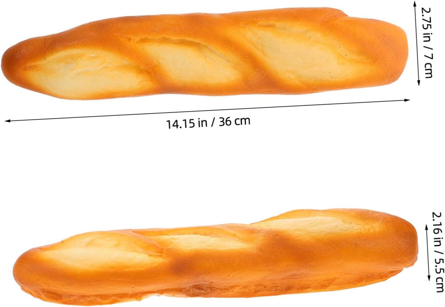 Cabilock Realistic Baguette Bread Model for Bakery Decoration Photography Props and Teaching Tools Faux Food Display