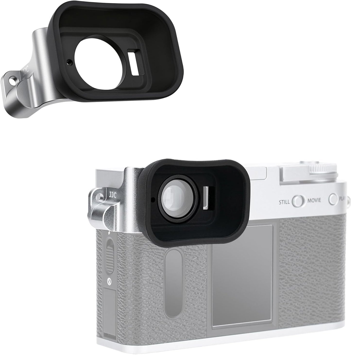 JJC Long Soft Rubber Eyecup Eyepiece for Fuji Fujifilm X Half XHalf Digital Camera, X Half Camera Eye Cup Extended