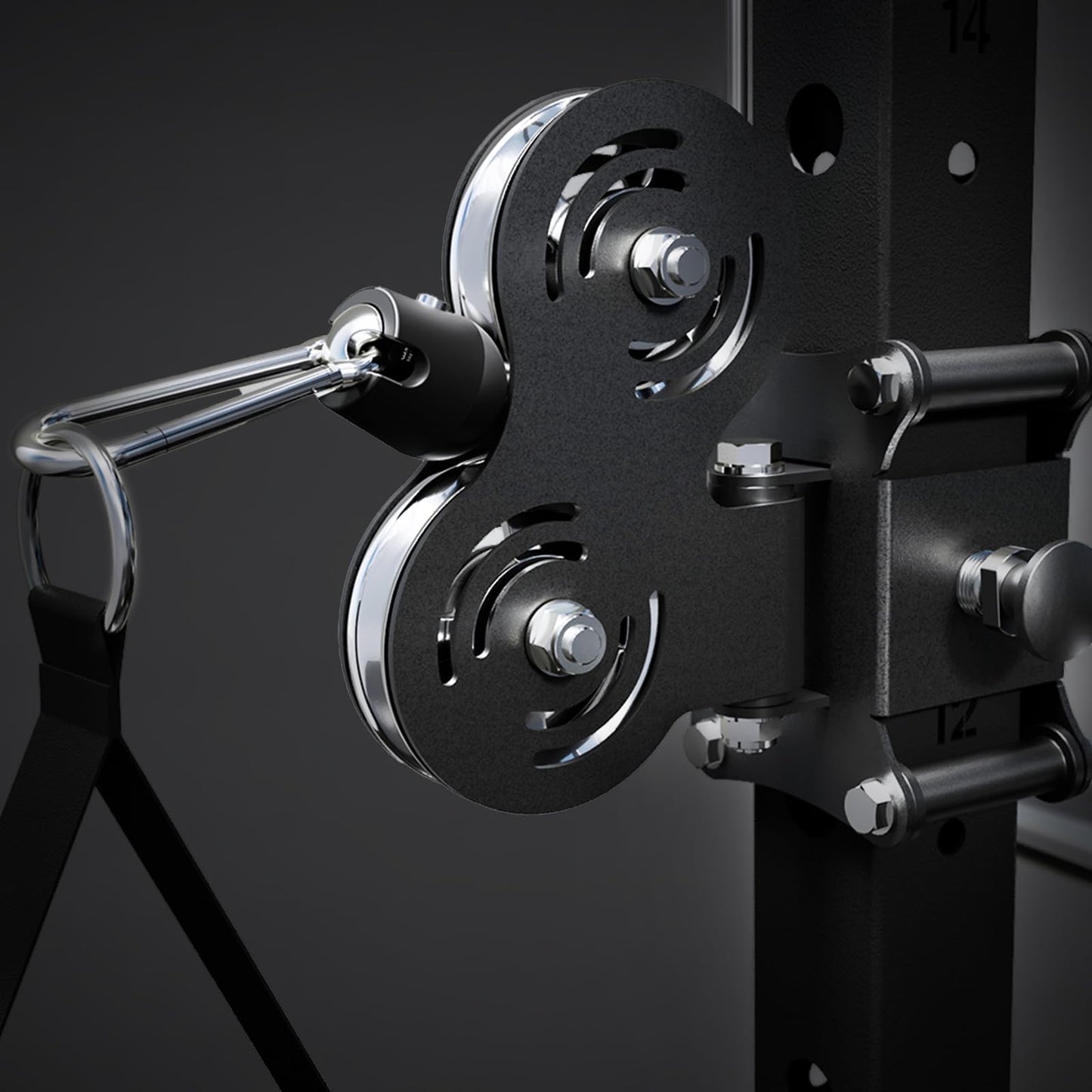 RitFit M2 Smith Machine with with Cable Crossover System, 3D Functional Trainer & Power Cage, 16 Adjustment Holes, 6 Storage Pegs for Full-Body Home Gym(M2-3D Black)