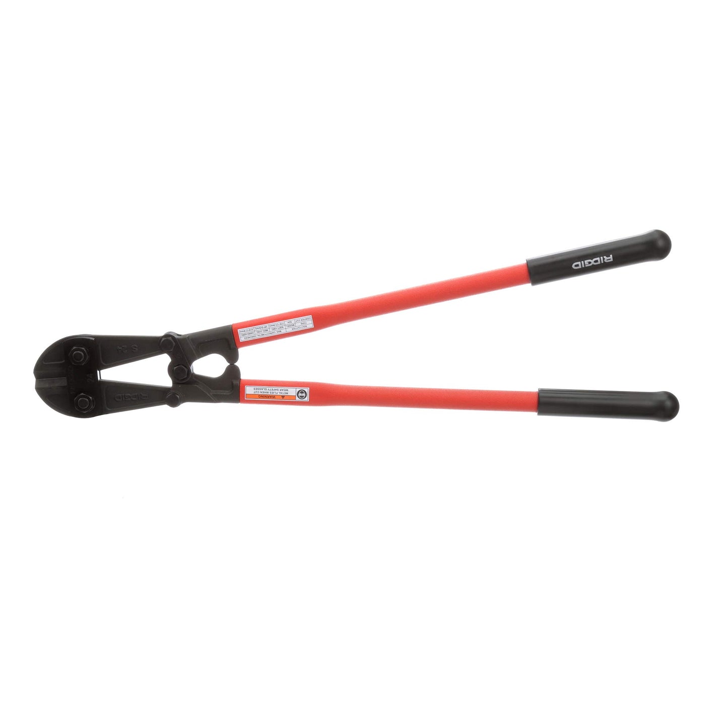 RIDGID 14223 Model S24 Bolt Cutter, 24" Heavy-Duty Bolt Cutter with Hardened Steel Alloy Jaws, 7/16" Soft, 3/8" Medium, and 5/16" Hard Capacities, Red/Black