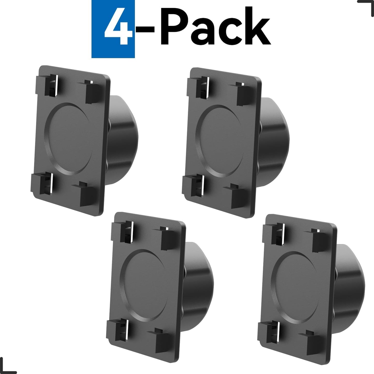 SkyTitan 4 Pack 4-Tab 17mm 4-Holes Brackets Adapters Replacement Holders Parts for CarPlay Screen with Ball Socket