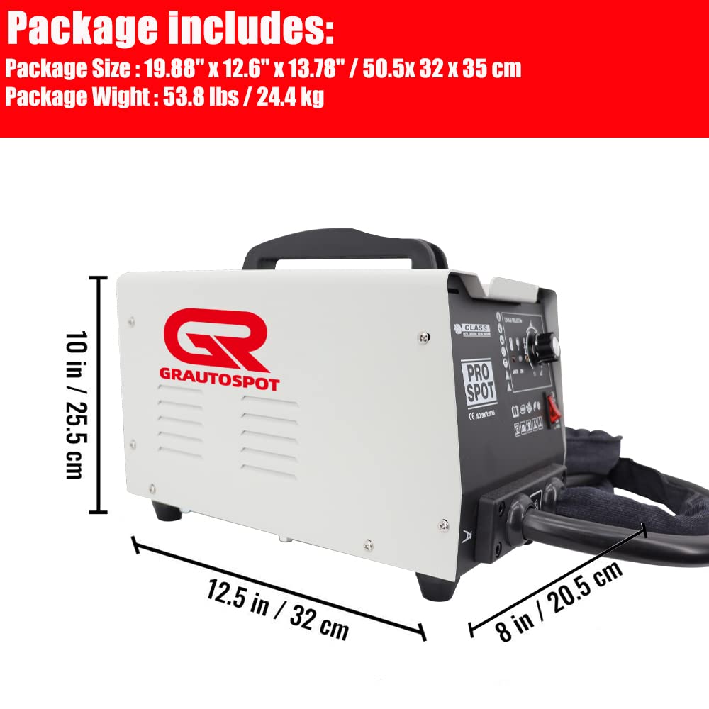 GRAUTOSPOT PRO 110V Spot Welder Dent Puller，1.8KW Panel Spot Welder Puller，5 Models Spot Welding Machine for Car Body Dent Repair