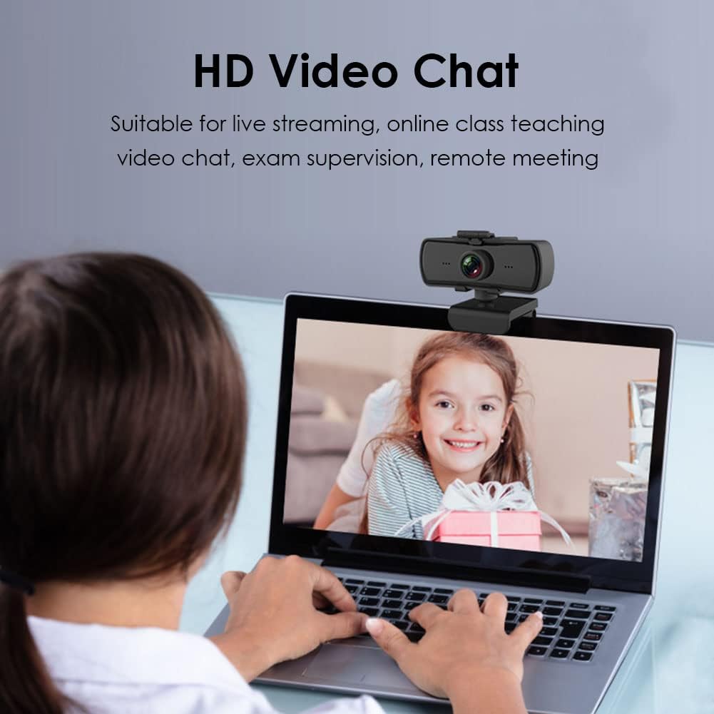 Wisoqu 1080P 3.26mm 110 Business Webcam with Noise Cancelling Microphone, Length Wide Angle Lens USB PTZ Camera