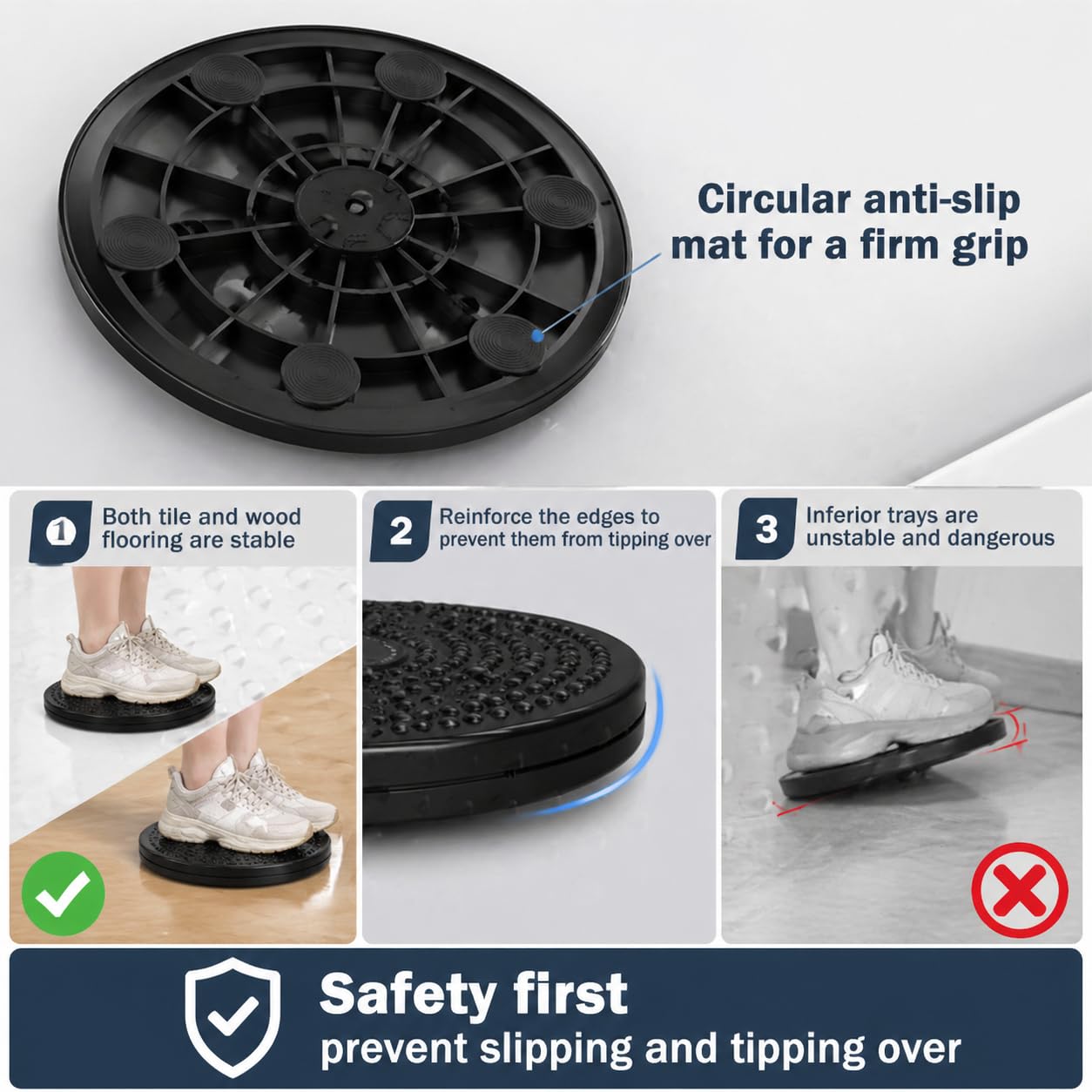 Waist Twisting Disc, Body Trimmer Core Ab Twistboard Domestic Fitness Exercise Slimming Equipment for Workout Reflexology