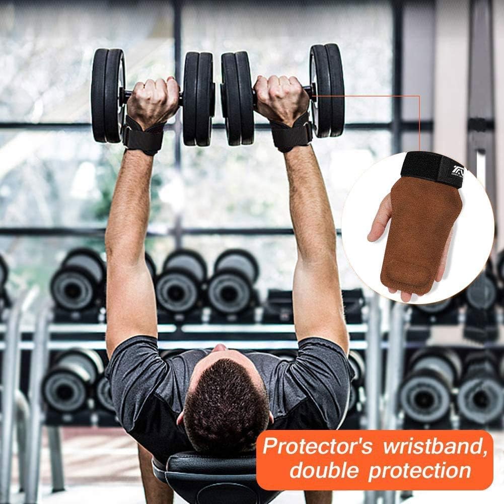 TAVIEW Premium Weight Lifting Wrist Hooks Straps for Maximum Grip Support - Deadlift Gloves and Grip Pads Alternative in Fitness Gym Power Training Like Pull Up Deadlifting & Shrugs