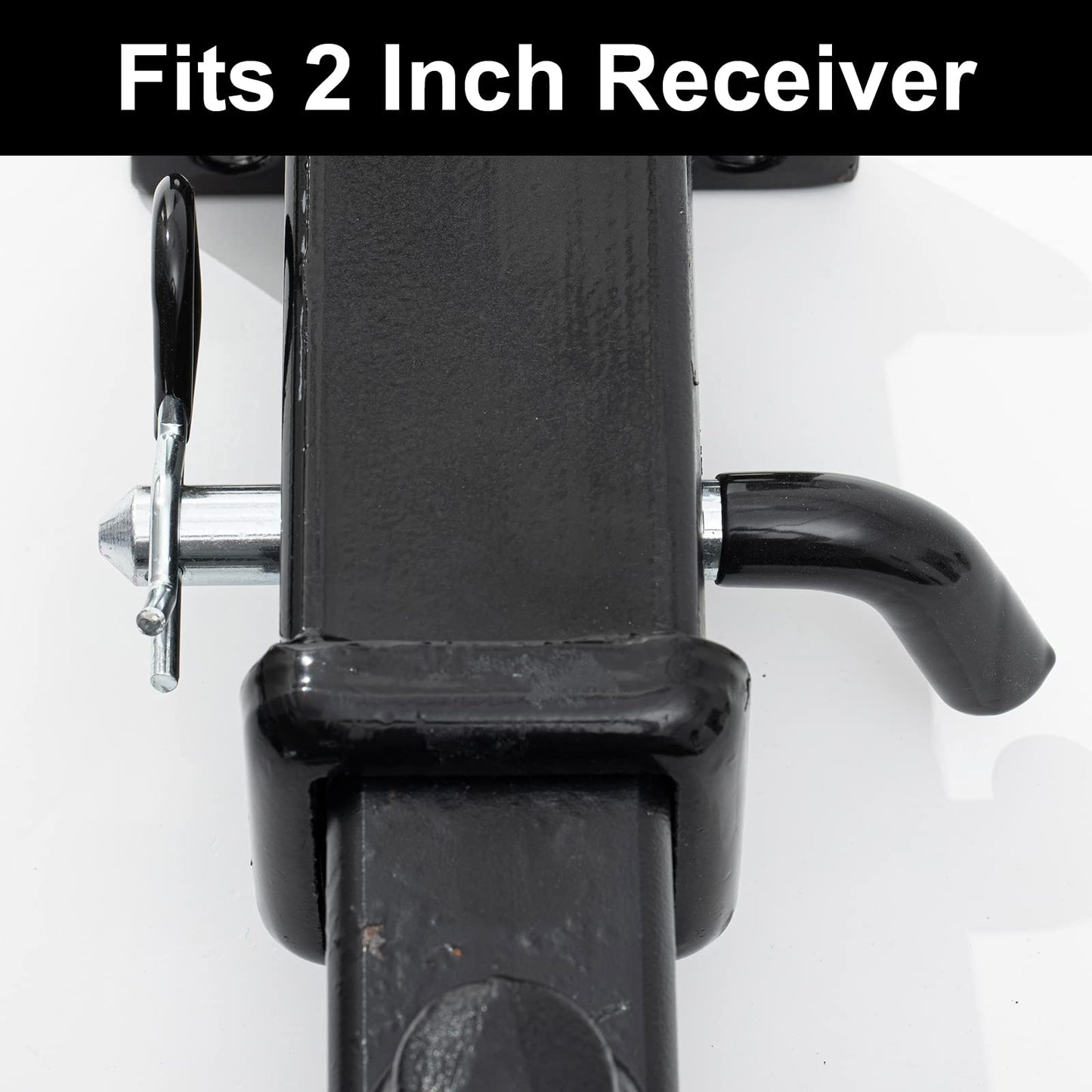 TOPSHINE Trailer Hitch Pin & Clip 4 Pack, 5/8 Inch Diameter with Rubber-Coated Vinyl Black Grip, Fits 2" Receiver