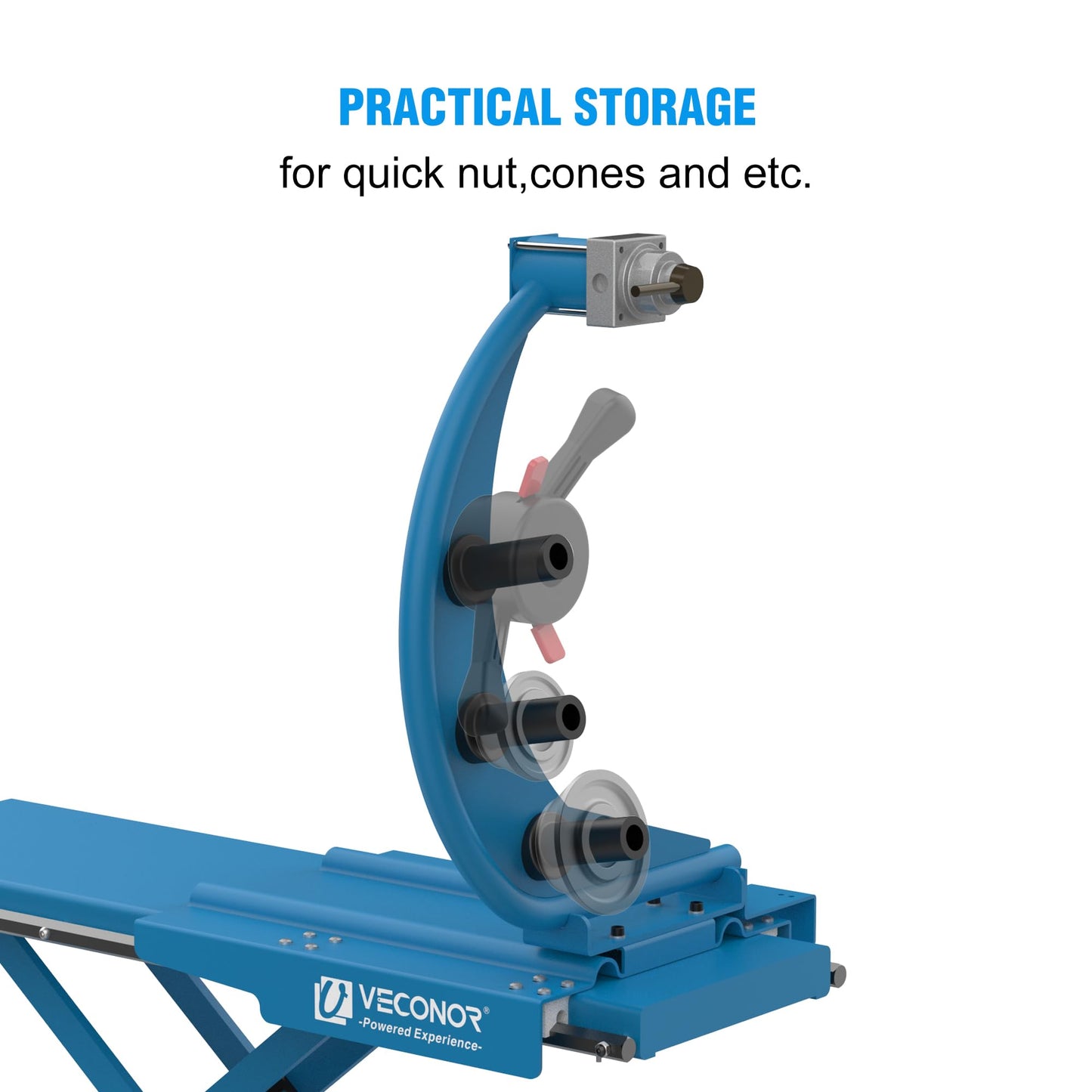 VECONOR Pneumatic Tire Lifter, for Wheel Balancer, Tire Lifting Machine, Wheel Moving Machine, with Movable Device, Blue